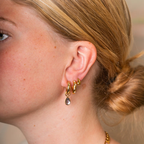 Titanium Chunky Rounded Huggie Hoop Earrings