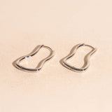 Cosmic Wave Rounded Huggie Hoop Earrings
