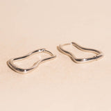 Cosmic Wave Rounded Huggie Hoop Earrings