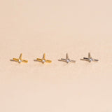 Crystal Bar Stud Earrings