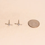 Crystal Bar Stud Earrings