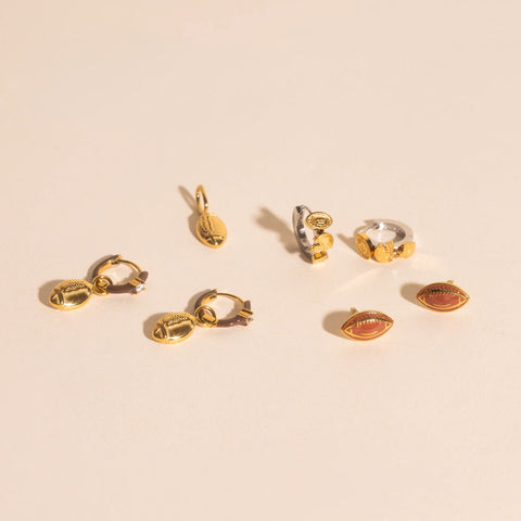 Football Stud Earrings