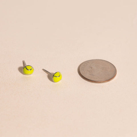 Tennis Ball Stud Earrings