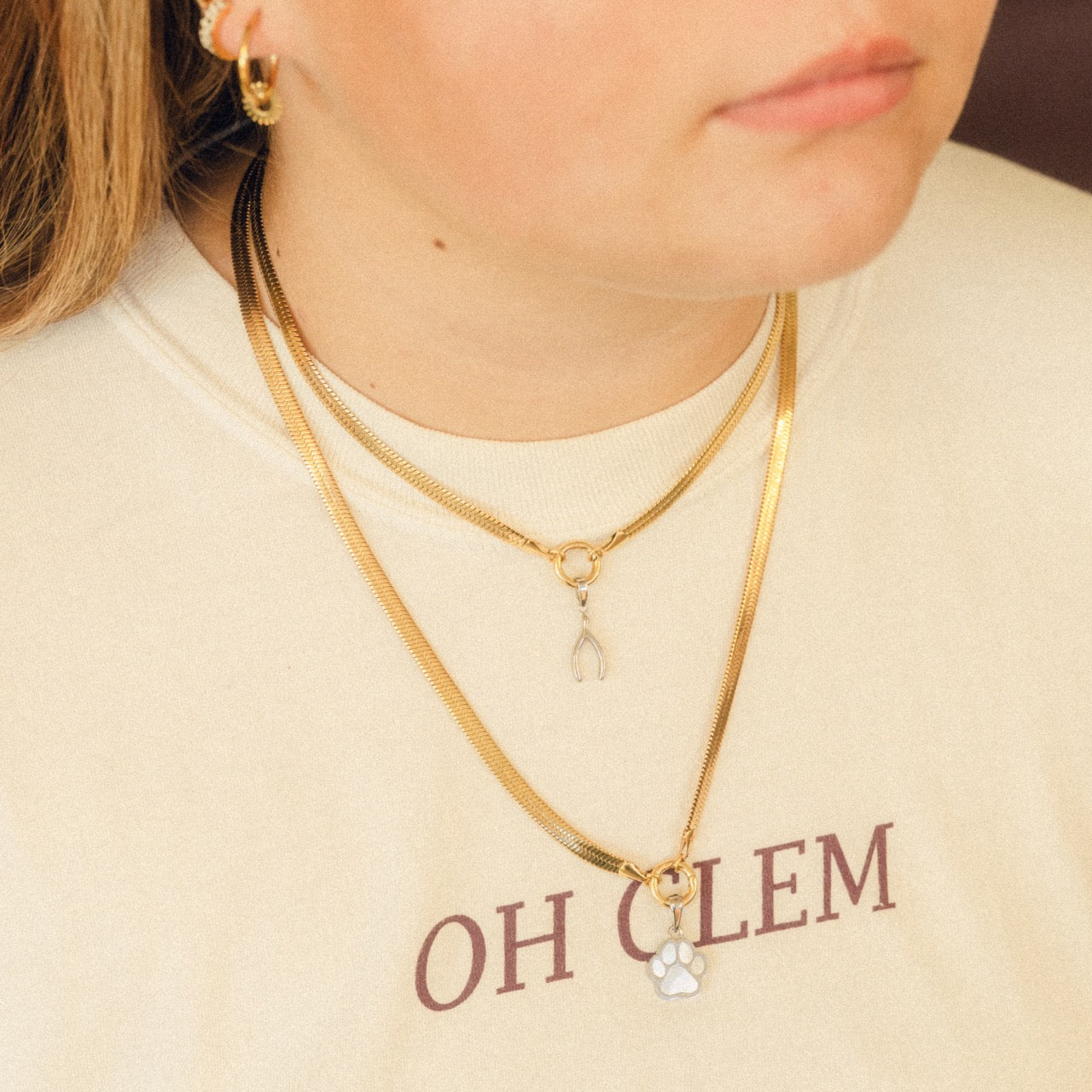 Paw Print Necklace Charm