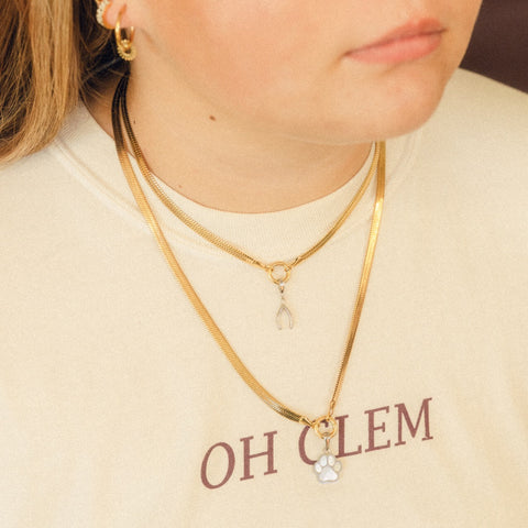 Paw Print Necklace Charm