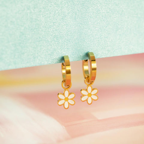 Daisy Huggie Hoop Charms