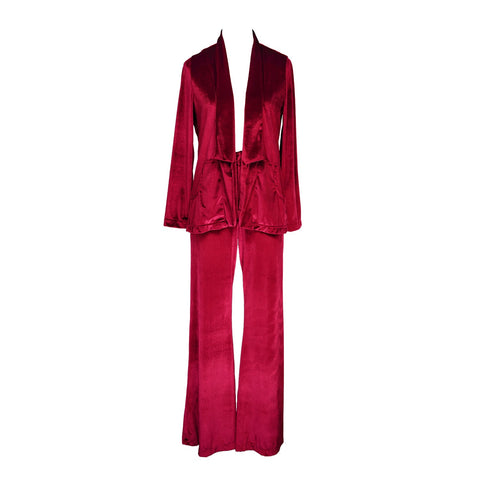 Oxblood Velvet Blazer