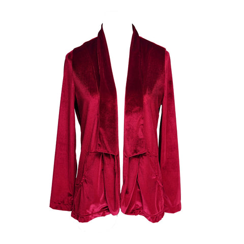Oxblood Velvet Blazer