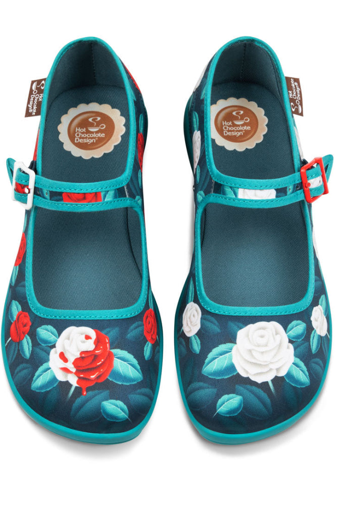 Chocolaticas® Paint The Roses Red Women's Mary Jane Flat – ModCloth