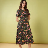 Folk Art Midi Dress
