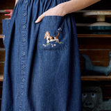 Cute Dogs Embroidered Dress