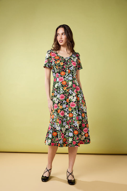 Floral Field Midi Dress