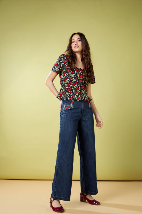 Raspberry Short Sleeve Top