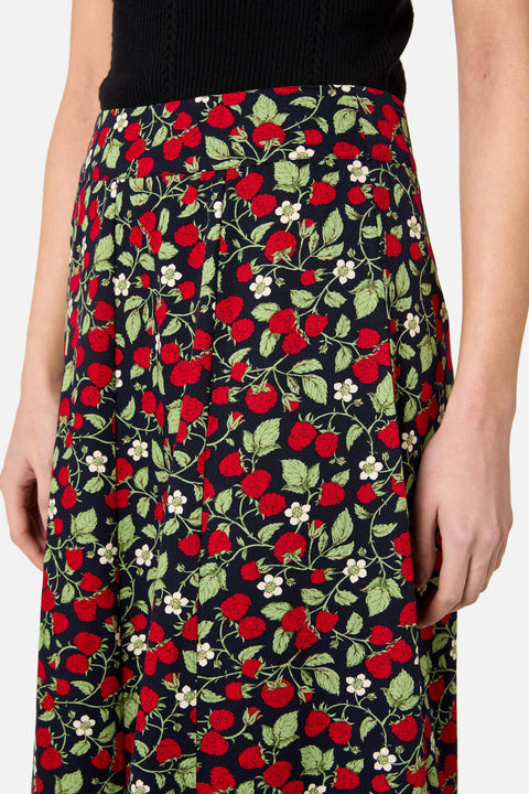 Raspberry Midi Skirt