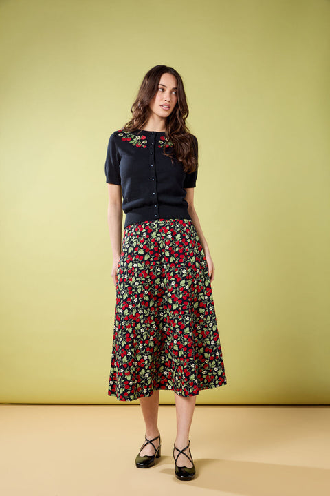 Raspberry Midi Skirt
