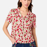 Raspberry Short Sleeve Blouse