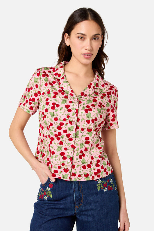 ★MOHAN★ RTR FLOWER WAPPEN HALF SLEEVE TOP _3COLORS 💸 Cash App Free Rewards 💰