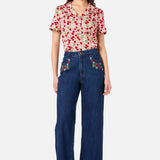 Raspberry Short Sleeve Blouse