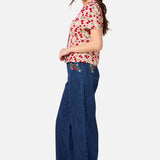 Raspberry Short Sleeve Blouse