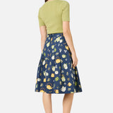 Tea Time Pleated Cotton Skirt