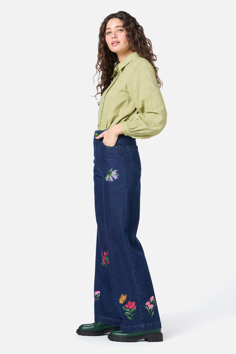 Garden Party Embroidered Jean