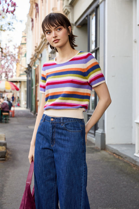 Perri Stripe Knit Top
