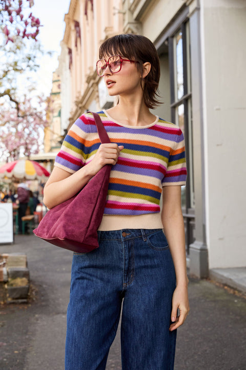Perri Stripe Knit Top
