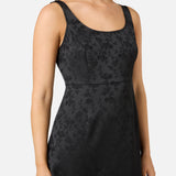 Roma Satin Embossed Midi Dress