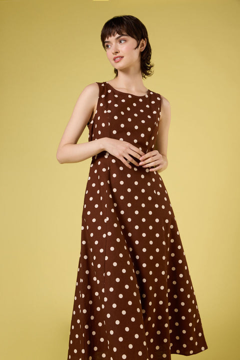 Polka Dot Midi Dress Chocolate / 4 (AU) Polka Dot Midi Dress Chocolate / 4 (AU)