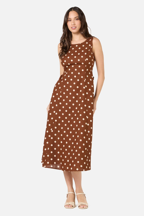 Polka Dot Midi Dress Chocolate / 4 (AU) Polka Dot Midi Dress Chocolate / 4 (AU)