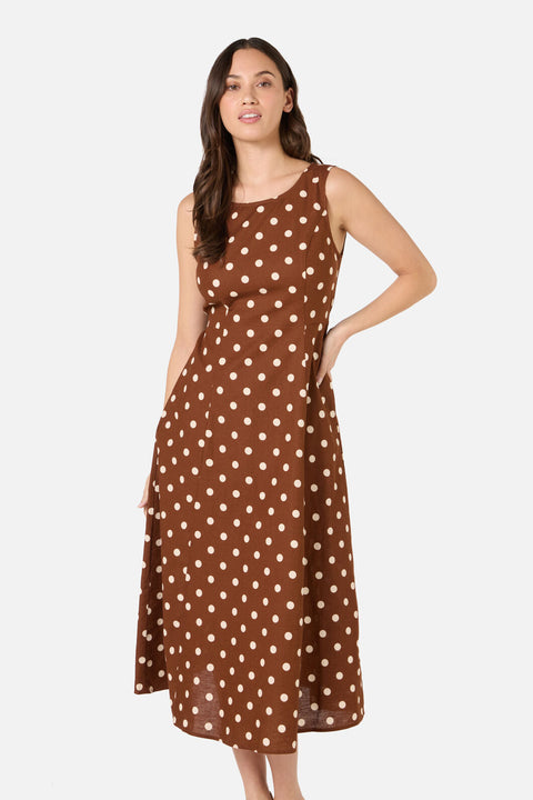 Polka Dot Midi Dress
