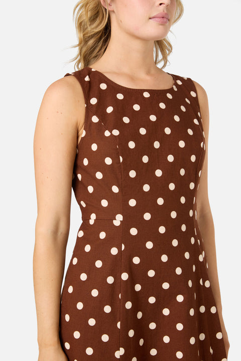 Polka Dot Midi Dress Chocolate / 4 (AU) Polka Dot Midi Dress Chocolate / 4 (AU)