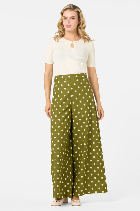 Polka Dot Wide Leg Pant