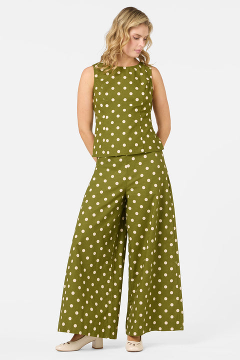 Polka Dot Wide Leg Pant