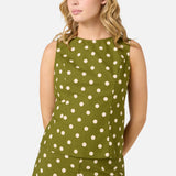 Polka Dot Shell Top