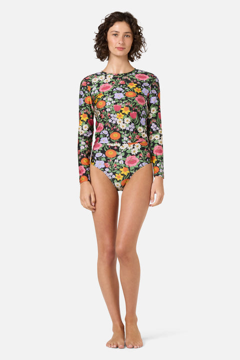 Floral Field Rashie Swim Top