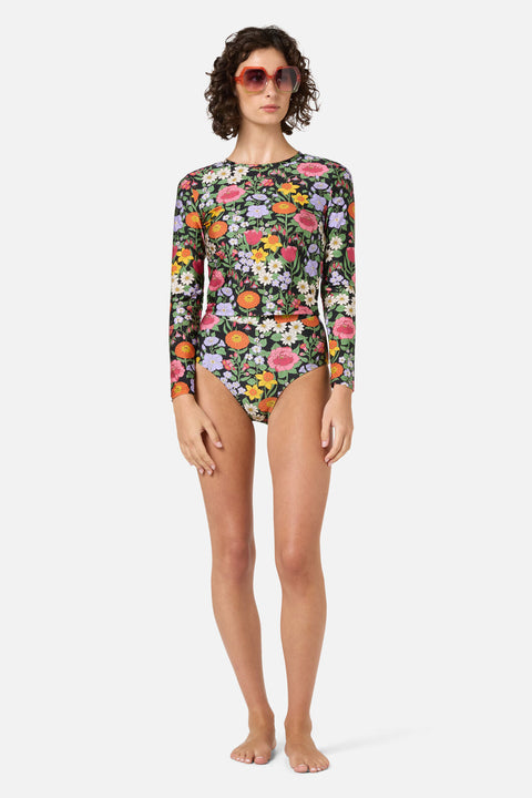 Floral Field Rashie Swim Top