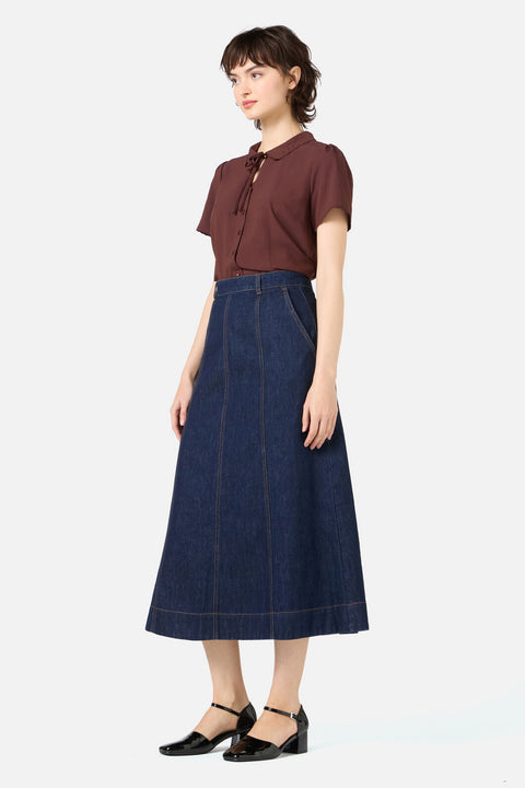 Ophelia Dark Denim Skirt
