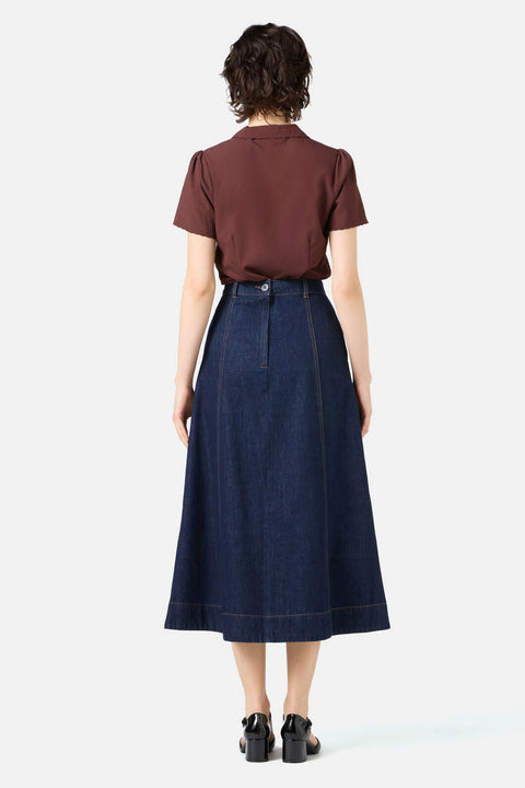 Ophelia Dark Denim Skirt