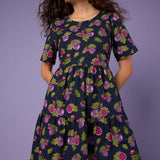 Fig Tiered Cotton Smock Dress