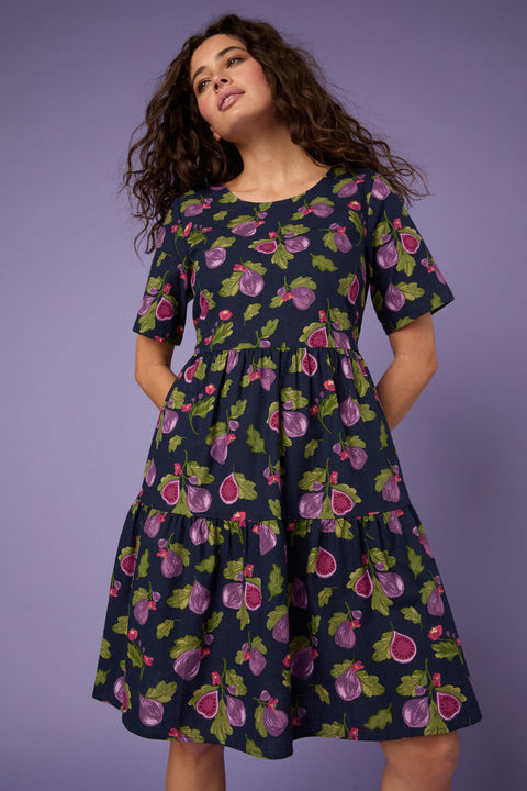 Fig Tiered Smock Dress