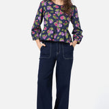 Fig Smock Peplum Top