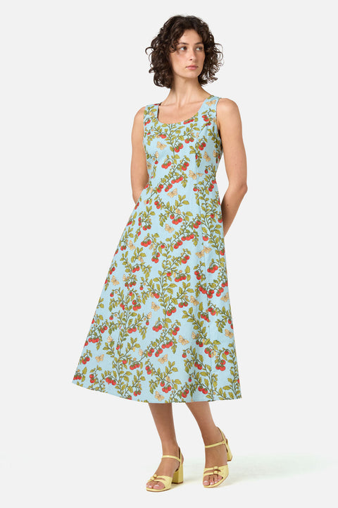 Cherry Tomatoes Midi Dress