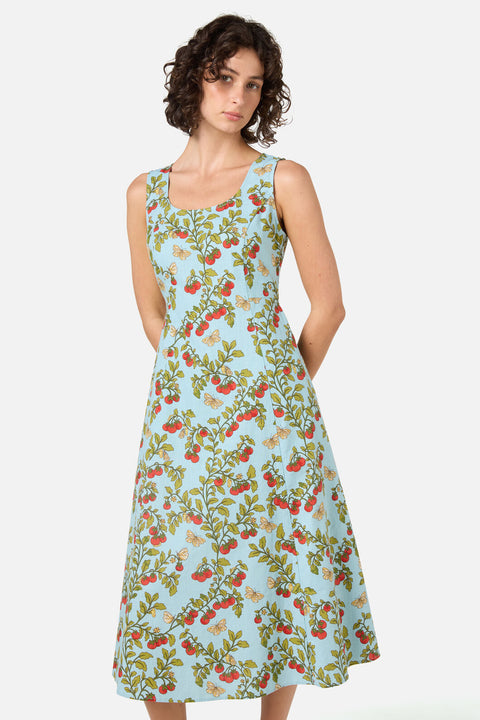 Cherry Tomatoes Midi Dress