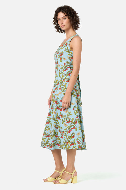 Cherry Tomatoes Midi Dress
