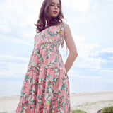 Yellow Robin Tiered Midi Dress