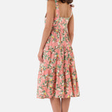 Yellow Robin Tiered Midi Dress
