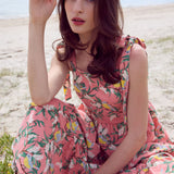 Yellow Robin Tiered Midi Dress