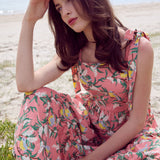 Yellow Robin Tiered Midi Dress