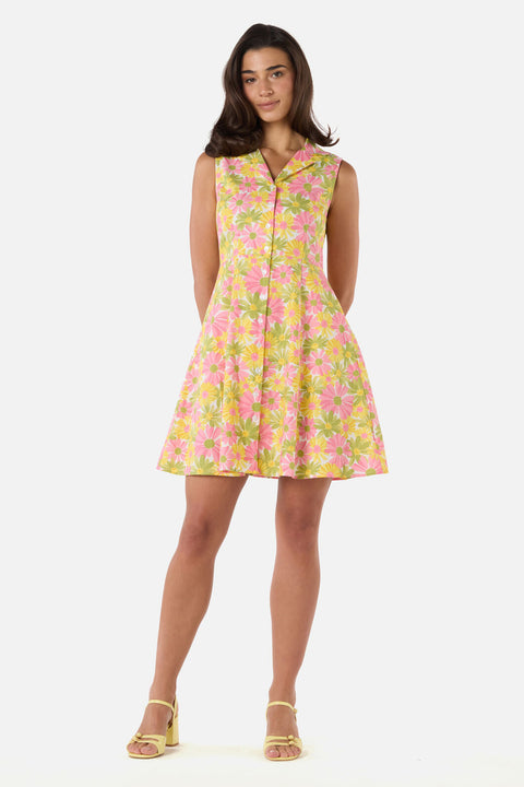 Vintage Daisy Mini Shirt Dress